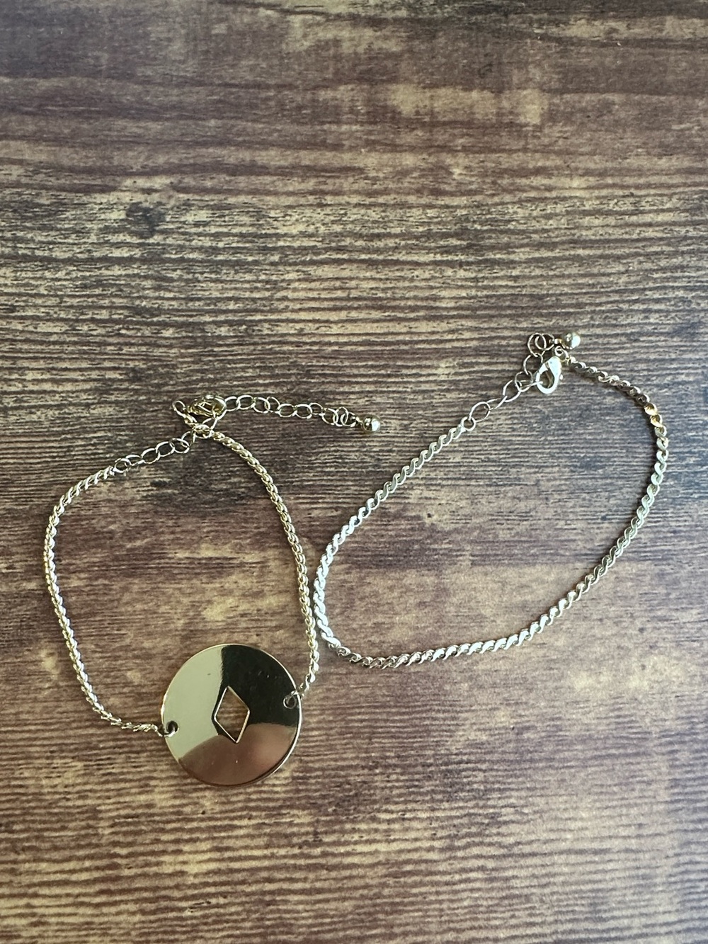 Uncommon James Gold Disc Bracelet and Chain Set